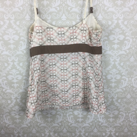 Cream Embroidered Ann Taylor Loft Cami - Picture 3 of 8
